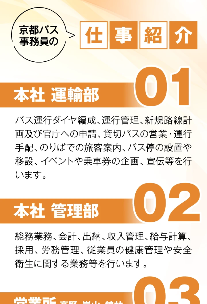 京都バス事務員の仕事紹介